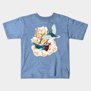 Full bloom | Spring birds Kids T-Shirt